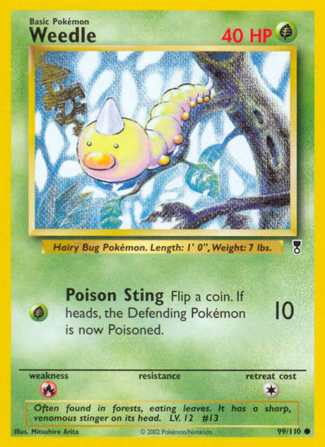 Weedle (Reverse Holofoil) (99) — Legendary Collection