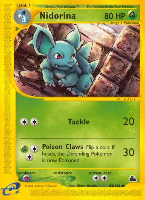 Nidorina (Reverse Holofoil) (83) — Skyridge