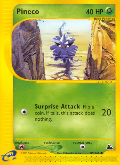 Pineco (Reverse Holofoil) (85) — Skyridge