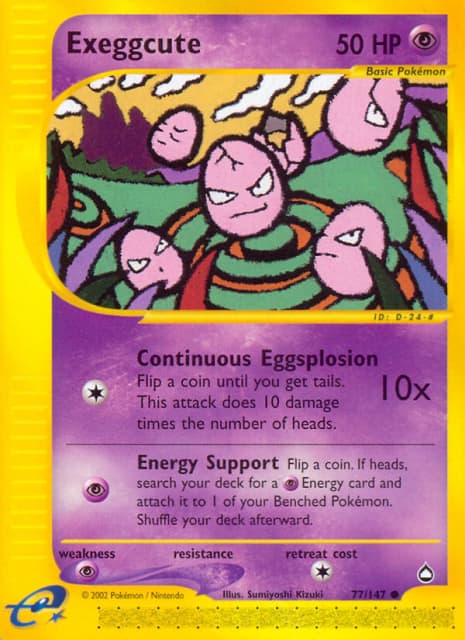 Exeggcute (Reverse Holofoil) (77) — Aquapolis