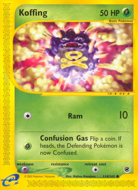 Koffing (Reverse Holofoil) (114) — Expedition Base Set