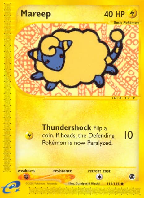 Mareep (Reverse Holofoil) (119) — Expedition Base Set