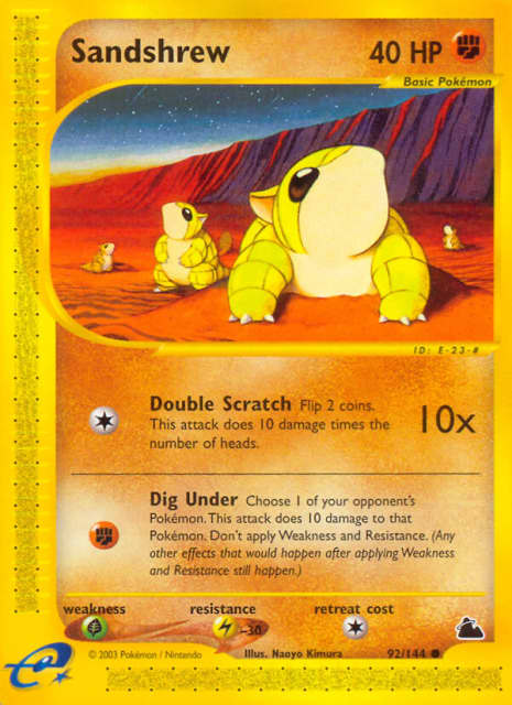Sandshrew (Reverse Holofoil) (92) — Skyridge