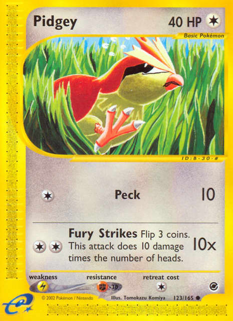 Pidgey (123) — Expedition Base Set