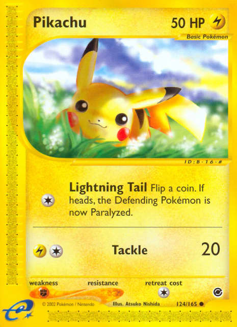 Pikachu (124) — Expedition Base Set