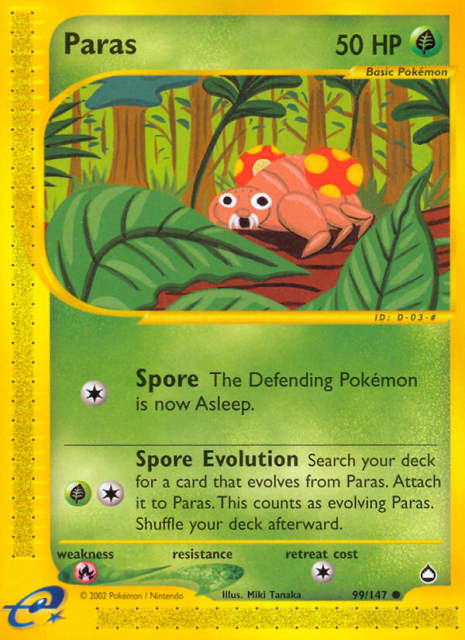Paras (Reverse Holofoil) (99) — Aquapolis