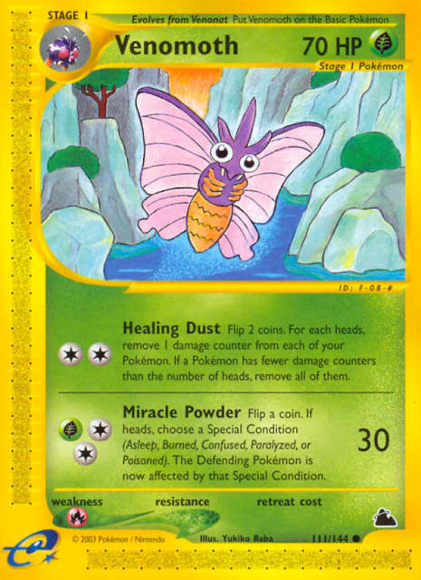 Venomoth (Reverse Holofoil) (111) — Skyridge