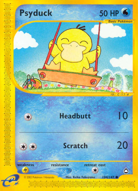 Psyduck (Reverse Holofoil) (104) — Aquapolis