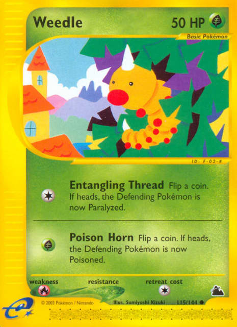 Weedle (Reverse Holofoil) (115) — Skyridge