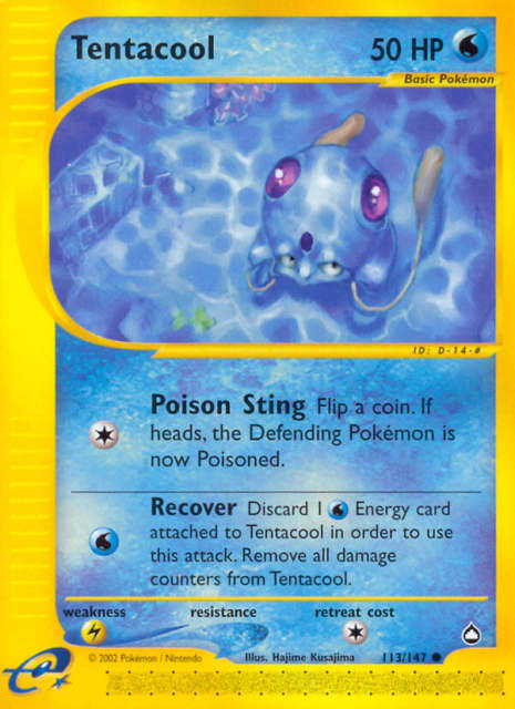 Tentacool (Reverse Holofoil) (113) — Aquapolis