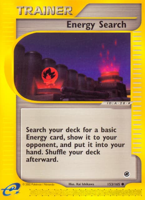 Energy Search (Reverse Holofoil) (153) — Expedition Base Set