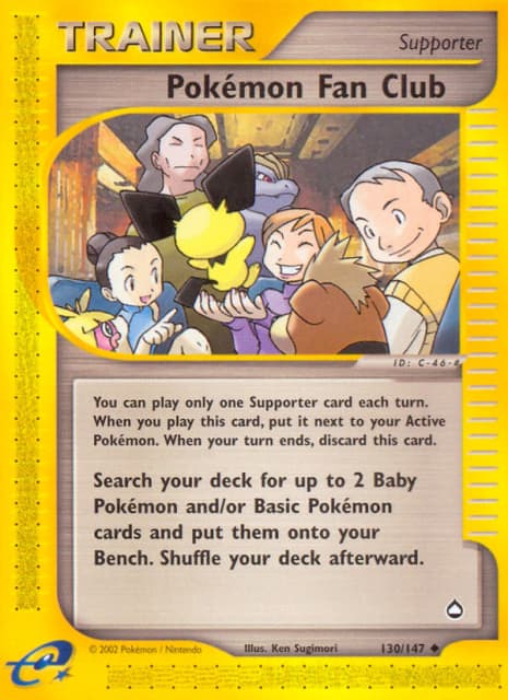 Pokémon Fan Club (Reverse Holofoil) (130) — Aquapolis