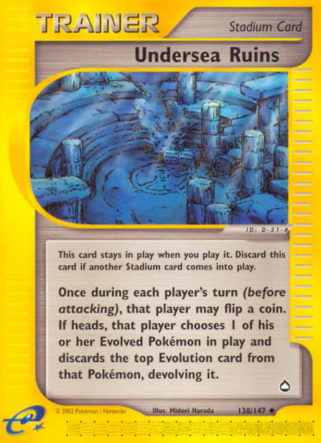 Undersea Ruins (Reverse Holofoil) (138) — Aquapolis