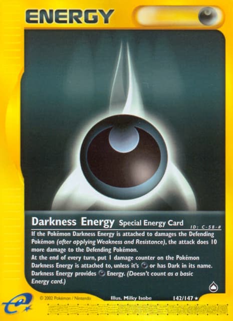 Darkness Energy (Reverse Holofoil) (142) — Aquapolis