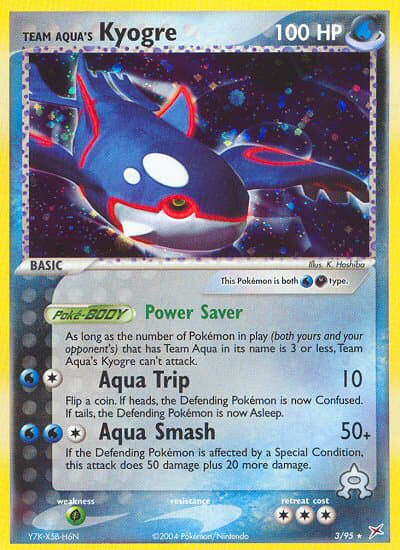 Team Aqua's Kyogre (Reverse Holofoil) (3) — Team Magma vs Team Aqua
