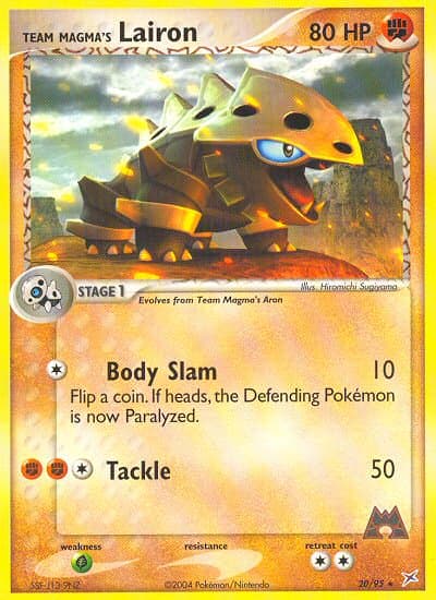 Team Magma's Lairon (Reverse Holofoil) (20) — Team Magma vs Team Aqua