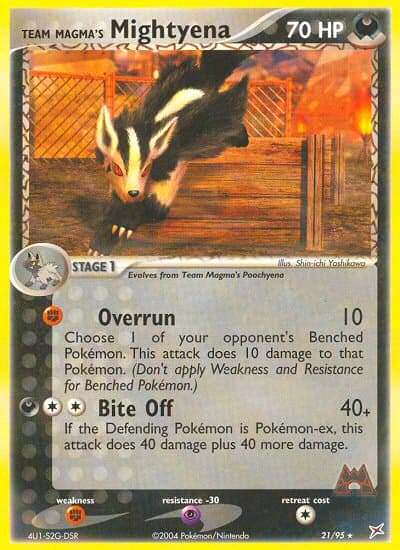 Team Magma's Mightyena (Reverse Holofoil) (21) — Team Magma vs Team Aqua