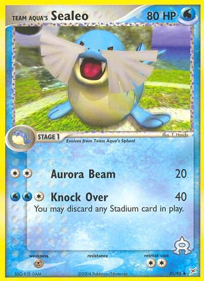 Team Aqua's Sealeo (Reverse Holofoil) (31) — Team Magma vs Team Aqua