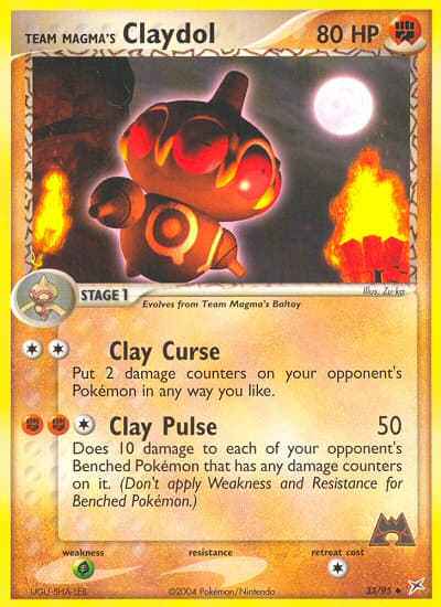 Team Magma's Claydol (Reverse Holofoil) (33) — Team Magma vs Team Aqua