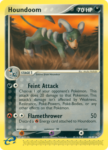 Houndoom (Reverse Holofoil) (34) — Dragon