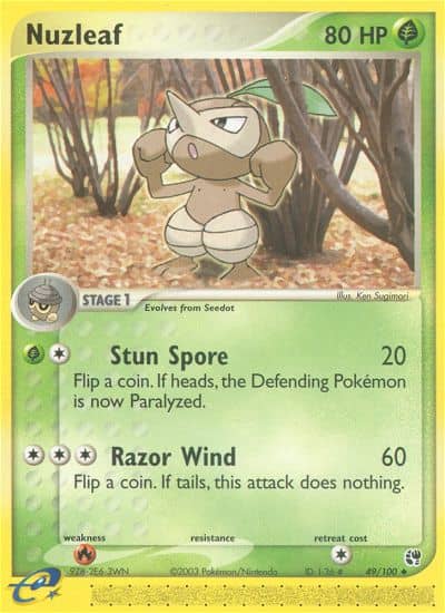 Nuzleaf (Reverse Holofoil) (49) — Sandstorm