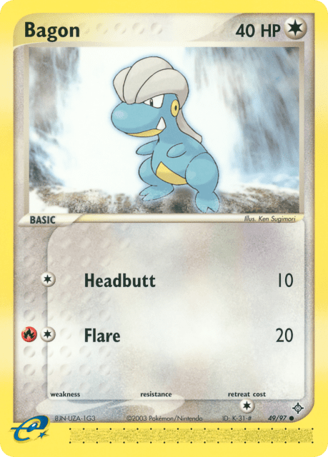 Bagon (Reverse Holofoil) (49) — Dragon