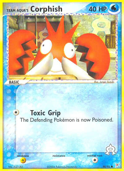 Team Aqua's Corphish (Reverse Holofoil) (50) — Team Magma vs Team Aqua