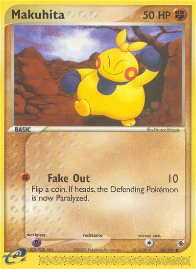 Makuhita (Reverse Holofoil) (58) — Ruby & Sapphire