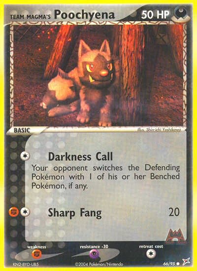 Team Magma's Poochyena (Reverse Holofoil) (66) — Team Magma vs Team Aqua