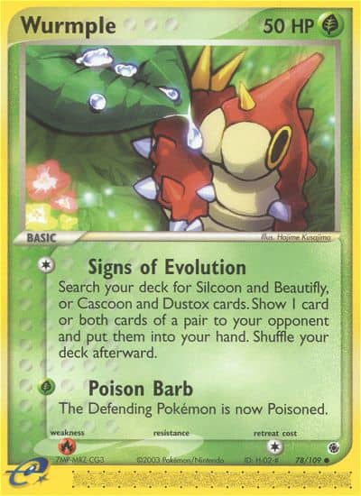 Wurmple (Reverse Holofoil) (78) — Ruby & Sapphire