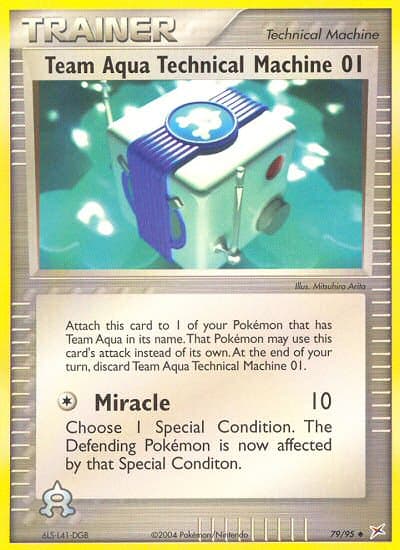 Team Aqua Technical Machine 01 (Reverse Holofoil) (79) — Team Magma vs Team Aqua