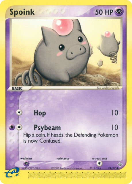Spoink (Reverse Holofoil) (74) — Dragon