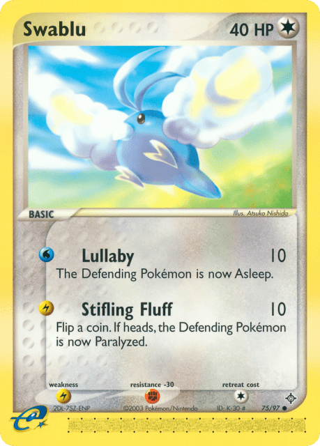 Swablu (Reverse Holofoil) (75) — Dragon