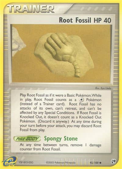 Root Fossil (Reverse Holofoil) (92) — Sandstorm