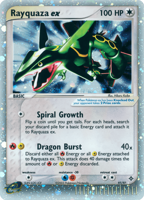 Rayquaza ex (Holofoil) (97) — Dragon