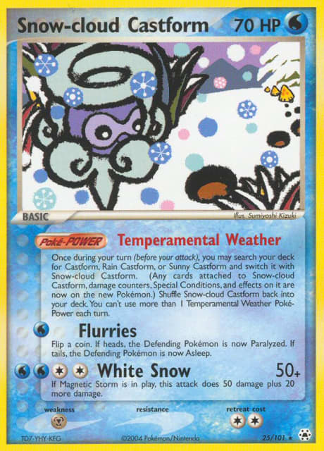 Snow-cloud Castform (Reverse Holofoil) (25) — Hidden Legends