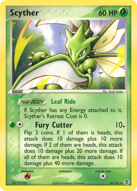Scyther (Reverse Holofoil) (29) — FireRed & LeafGreen