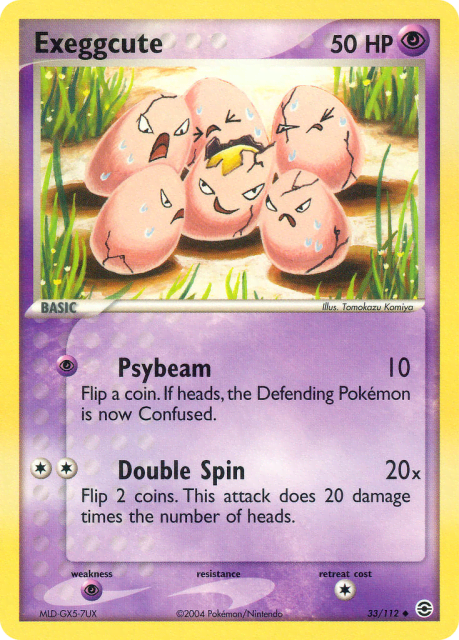 Exeggcute (Reverse Holofoil) (33) — FireRed & LeafGreen