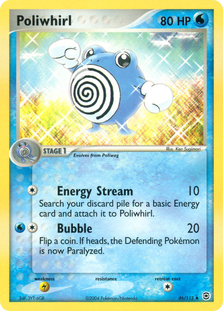 Poliwhirl (Reverse Holofoil) (46) — FireRed & LeafGreen