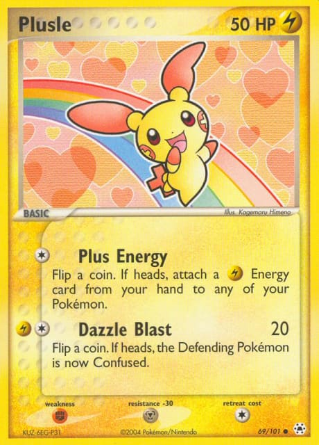 Plusle (Reverse Holofoil) (69) — Hidden Legends
