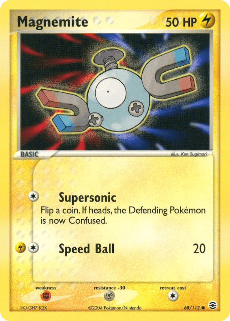 Magnemite (Reverse Holofoil) (68) — FireRed & LeafGreen