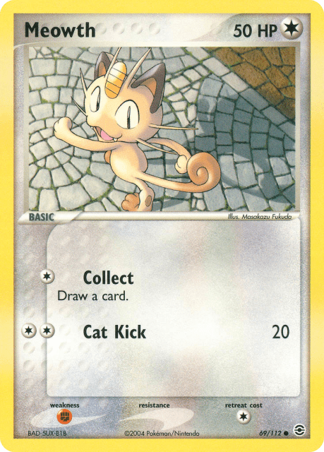 Meowth (Reverse Holofoil) (69) — FireRed & LeafGreen
