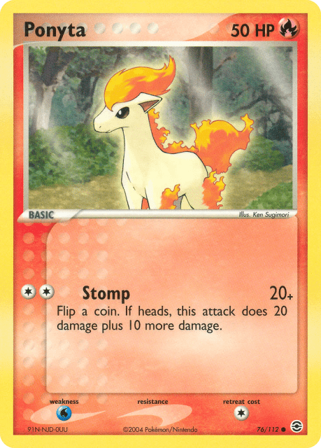 Ponyta (Reverse Holofoil) (76) — FireRed & LeafGreen