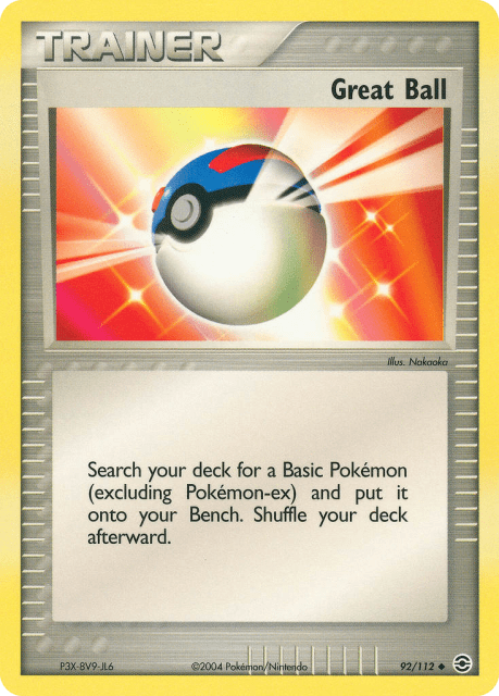 Great Ball (Reverse Holofoil) (92) — FireRed & LeafGreen