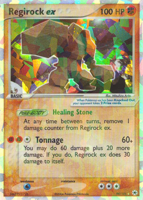 Regirock ex (Holofoil) (98) — Hidden Legends