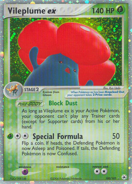 Vileplume ex (Holofoil) (100) — Hidden Legends