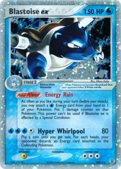 Blastoise ex (Hiroki Yano) (104) — FireRed & LeafGreen