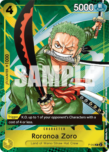 Roronoa Zoro (Foil) (42) — Promos