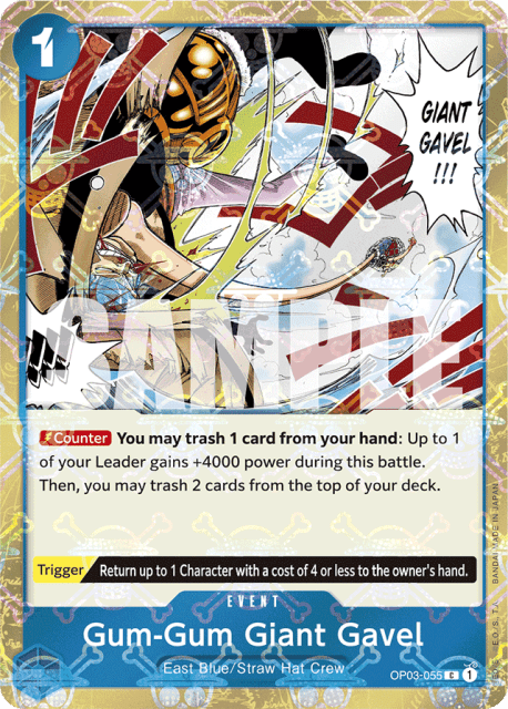 Gum-Gum Giant Gavel (Jolly Roger Foil) (55) — Pillars of Strength
