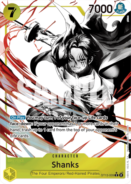 Shanks (Alt Art) (9) — Ultra Deck: The Three Brothers